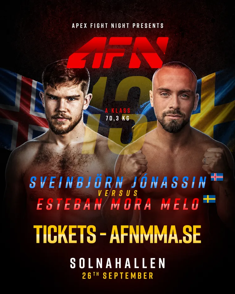 Esteban Mora Melo mot Sveinbjörn Jónassin